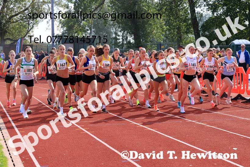 Womens Under-17s, 2024 Northern Mens 6 and Womens 4 and Youngsters Relays, Stanley Park, Blackpool.  Photo: David T. Hewitson/Sports for All Pics